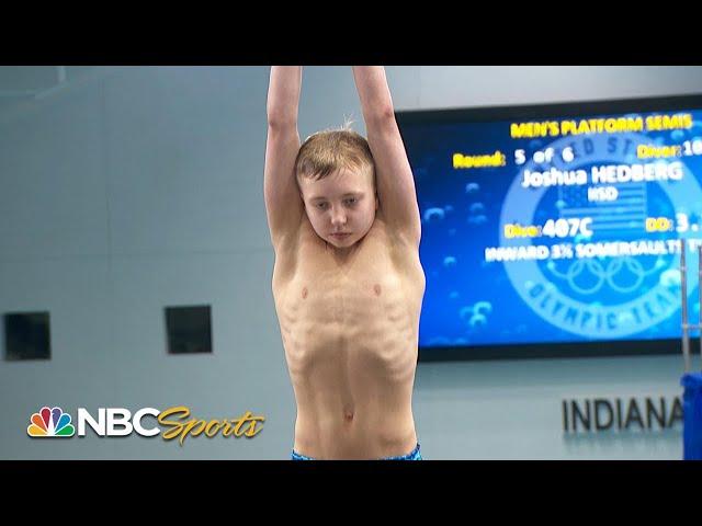 14-year-old Joshua Hedberg makes Olympic trials finals with terrific performance | NBC Sports