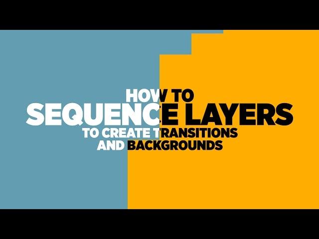 TRANSITIONS Using SEQUENCE LAYERS in After Effects | Adobe After Effects Tutorial