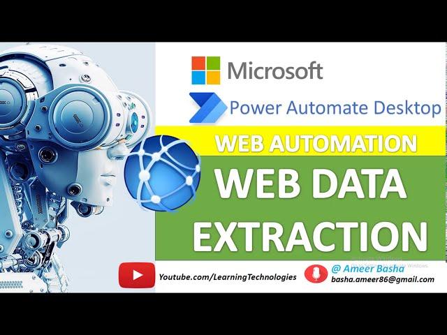 Power Automate Desktop : Web Data Extraction -  Extract Data from Web Page