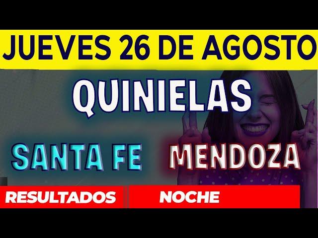 Resultados Quinielas Nocturna de Santa Fe y Mendoza, Jueves 26 de Agosto