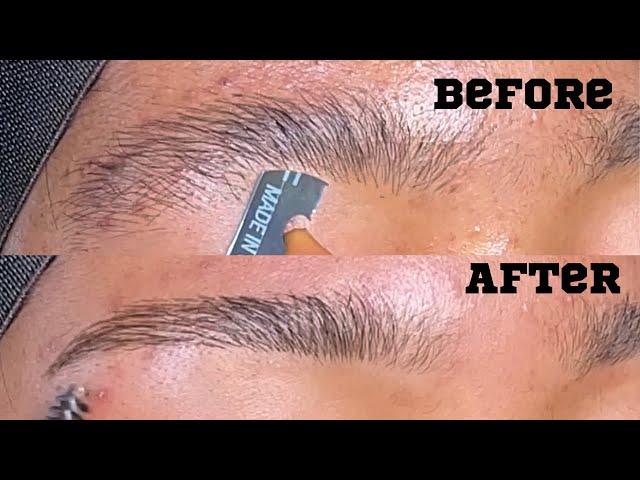 HOW TO SHAPE/GROOM YOUR BROWS WITH A RAZOR BLADE