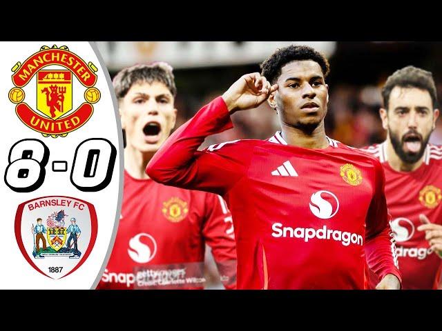 Manchester United vs Barnsley 8 -0- All Goals & Highlights - 2024