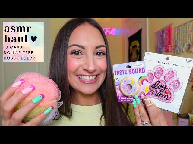 ASMR Haul (TJ Maxx /Dollar Tree /Hobby Lobby)