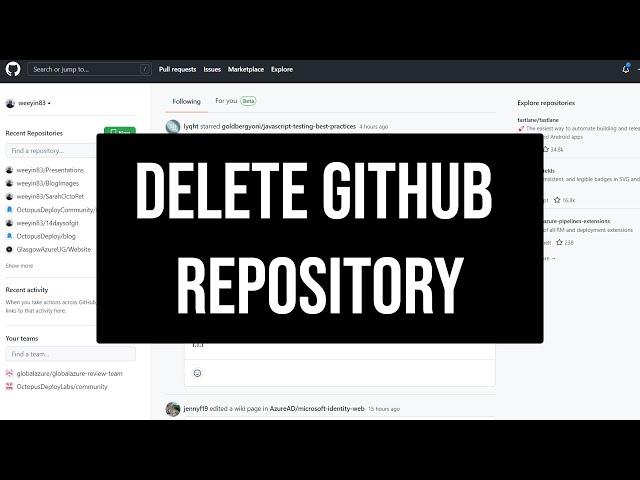 How to Delete a Repository in GitHub 2022