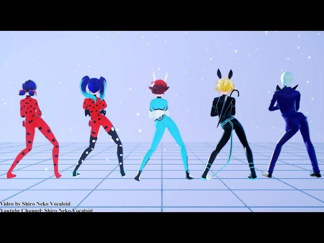 【MMD Miraculous】Bla Bla Bla【Ladybug, Bunnyx, Rabbit Noir, Pennybug, Hawk Moth】【60fps】