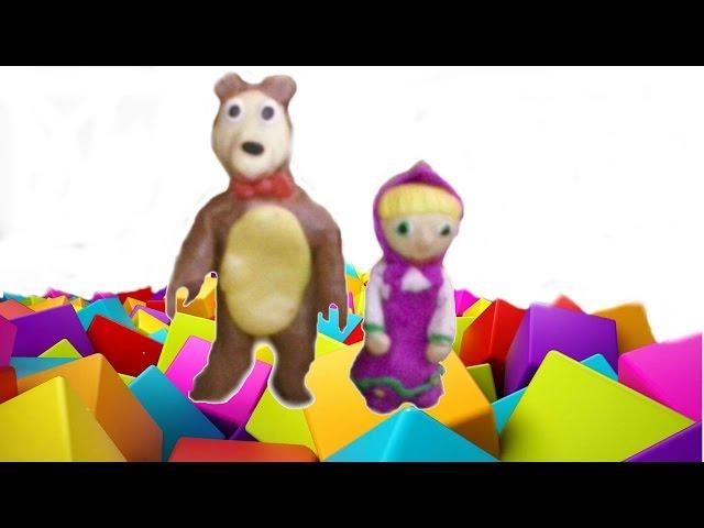 Маша и Медведь из мультфильма лепка пластилина руками ребёнка. Masha and the Bear of plasticine.