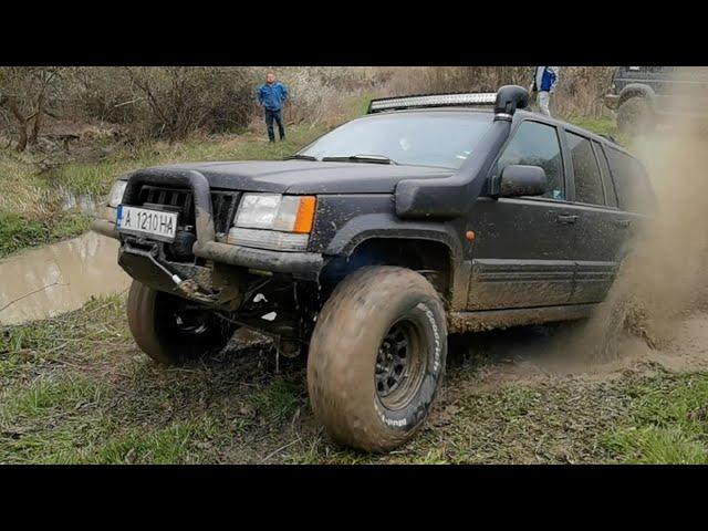 Jeep Grand Cherokee V8 5.2 ZJ Off Road, acceleration and exhaust sound check