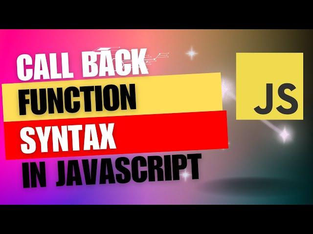 How to use callback function in real time | JavaScript Interview