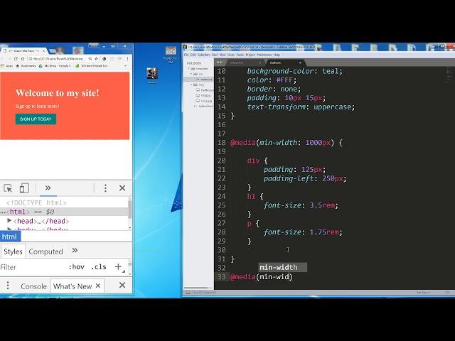 2  How media queries work, min width vs max width