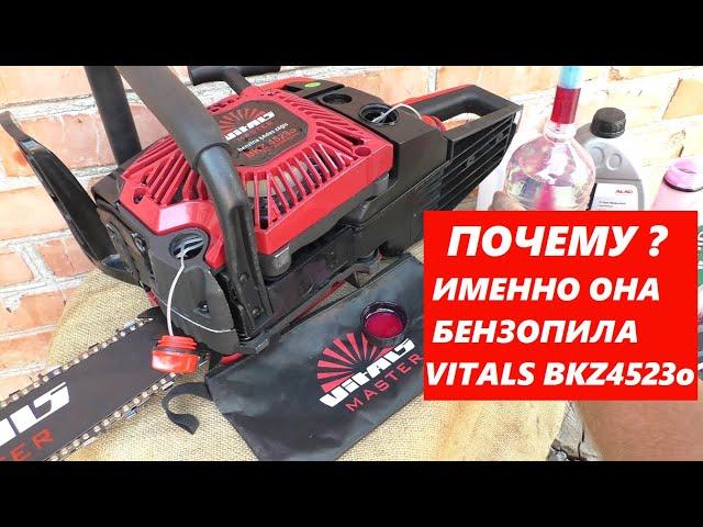 Почему именно она БЕНЗОПИЛА VITALS BKZ4523o первый пуск обкатка разборка до винтика