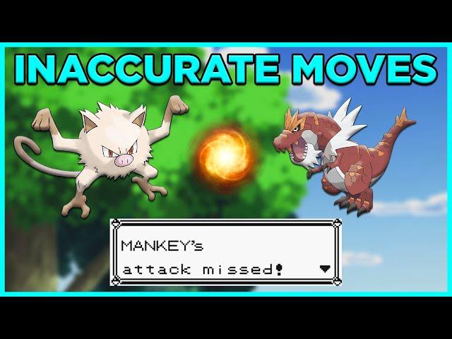 The LEAST ACCURATE Moves in Pokemon