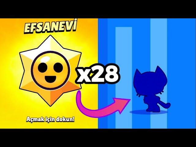 28 TANE STAR HEDİYESİ AÇTIM KİT ÇIKTI! ÇOK ŞANSLIYIM! Brawl Stars