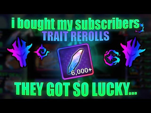 *6K REROLLS* I bought my subscribers trait rerolls in Anime Vanguards...