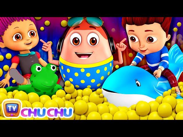 Kids Learn the Color Yellow in a Ball Pit with Surprise Eggs - ChuChu TV Toddler Videos for Babies