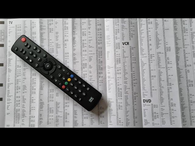 Unboxing & Set up One for All Contour 4 Device Remote Codes TV Blu-ray satellite Help instructions