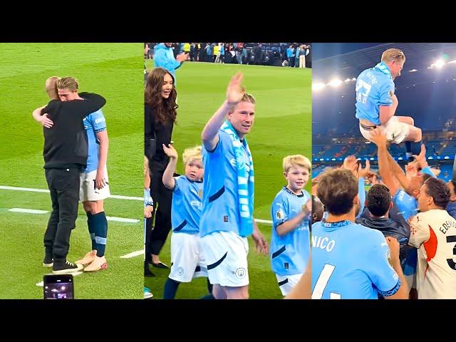 Kevin De Bruyne Emotional Manchester City Farewell At Etihad Stadium