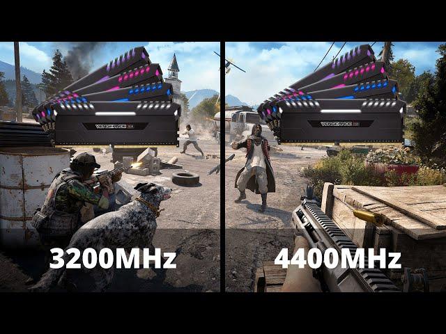 3200MHz vs 4400MHz RAM frequency testing in 8 games