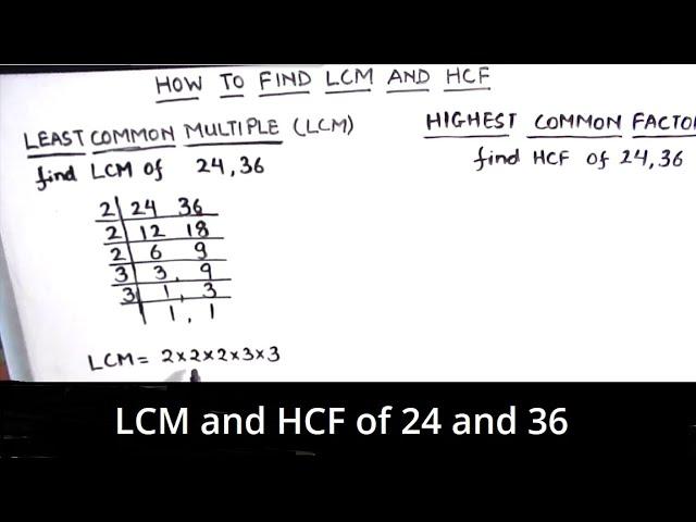 How to find the LCM and HCF / LCM and HCF/ How to find LCM and GCF in a single video