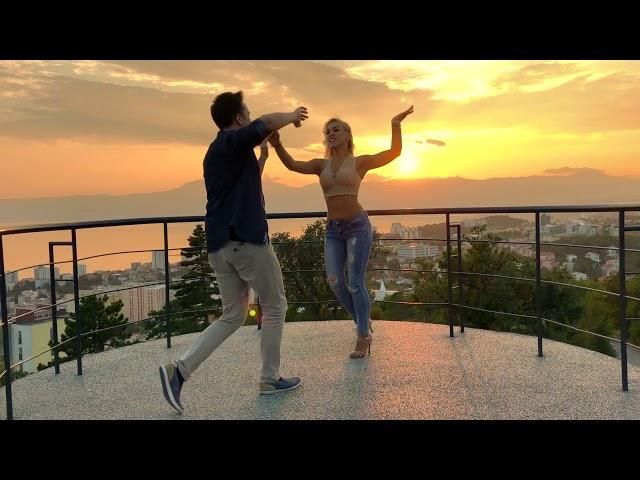 AMAZING SALSA Dance With Most Beautiful Sunset View!