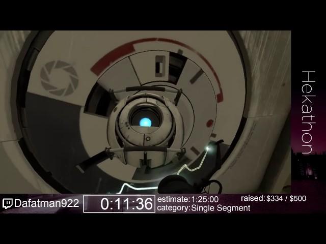 Portal 2 (Single Segment) in 1:23:25 by Dafatman922 - Hekathon