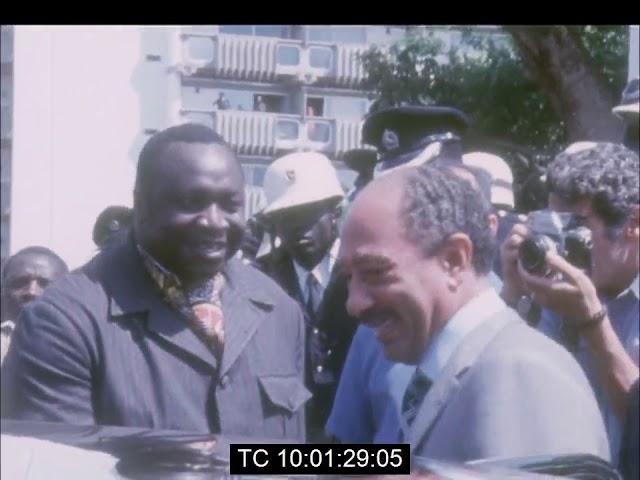 Idi Amin Bids Farewell to 5 African Leaders Leaving the 12th OAU Summit Before its End | July 1975.