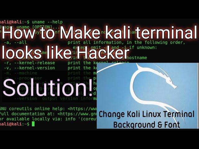 How to Change kali linux terminal font size And Font Color | 100% Working tricks