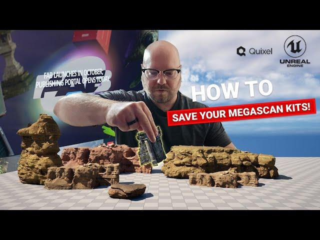 How to Download and Save your Quixel Megascans as kit libraries in Unreal Engine