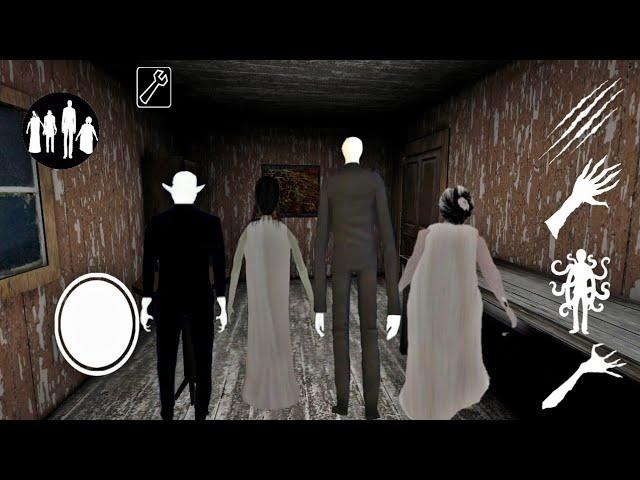 Playing as Slendrina, Slenderman, Dracula & Angeline in Granny's Old House | Granny Mod Menu