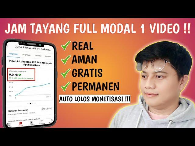 JAM TAYANG FULL !! Cara Mendapatkan 4000 Jam Tayang Youtube - TANPA APLIKASI TAMBAHAN !!