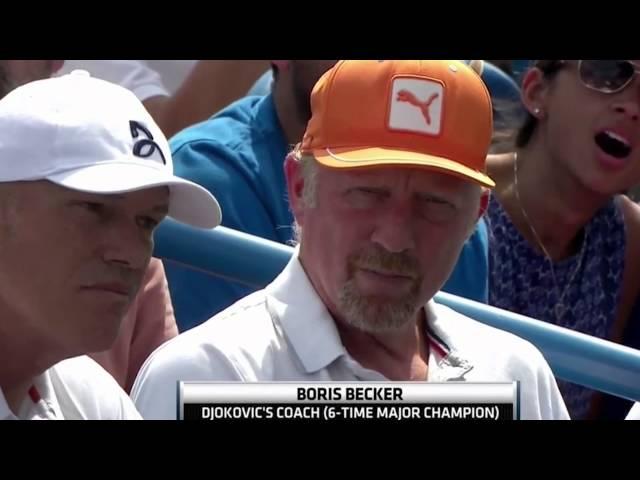 Roger Federer Introduced His New Shot "SABR" to Novak Djokovic and Boris Becker In Cincinnati Final