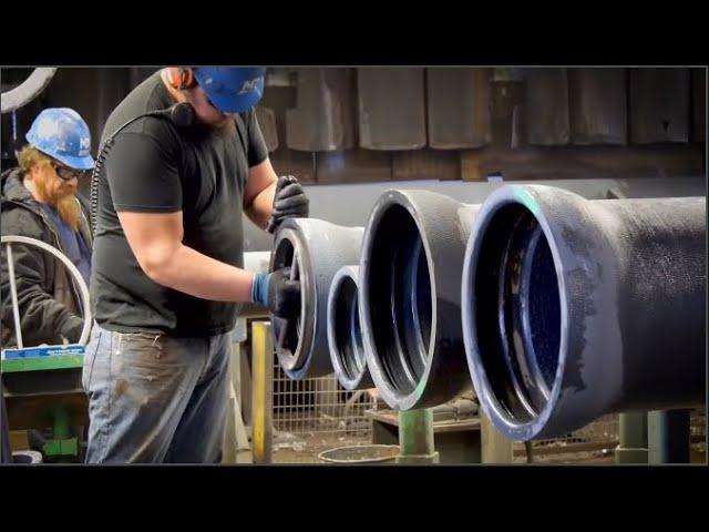 Manufacturing process of Ductile Iron Pipe & INGENIOUS CONSTRUCTION TECHNIQUES WORTH SEEING.