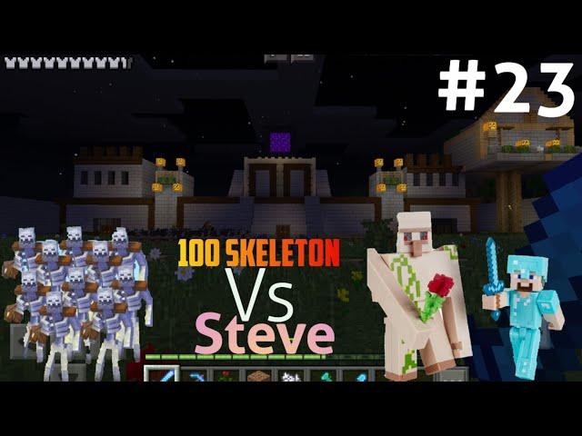 I fight with 100  skeleton to make my castle butiful |Mincraft #views #minecraft #viralvideos