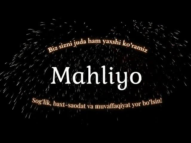 Mahliyo ismiga video