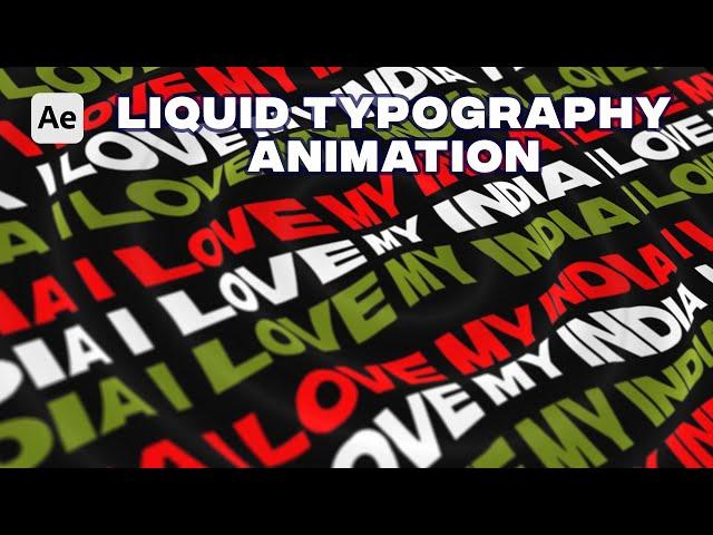 Liquid Typography Animation in After Effects | How to Create Liquid Typography Animation Tutorial