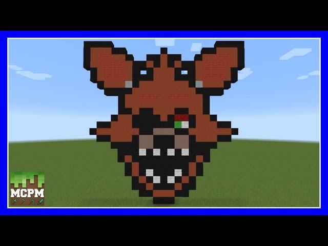 How To Build Foxy From FNAF Pixel Art In Minecraft