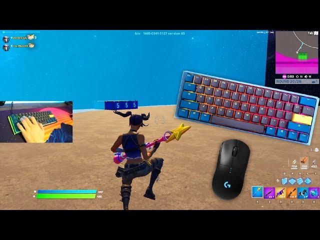 Ducky One 3 Mini Keyboard Sounds  ASMR  Smooth Fortnite Bio's ZoneWars Gameplay 240FPS