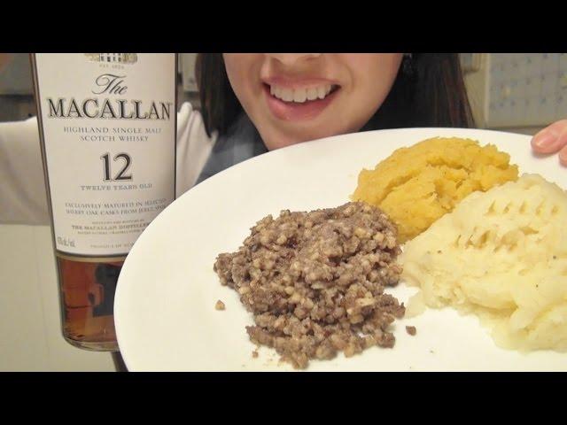 SassEsnacks ASMR: Haggis, Neeps & Tatties | Burns Night Supper | Scottish Food | Macallan Whisky