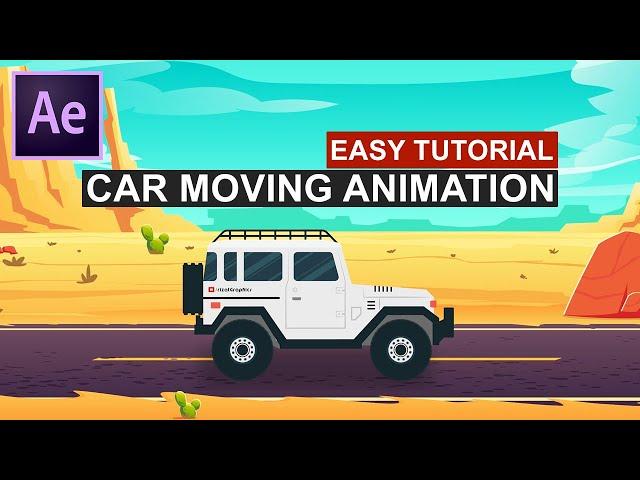 After Effects Tutorial: Simple Car moving animation in Adobe After Effects