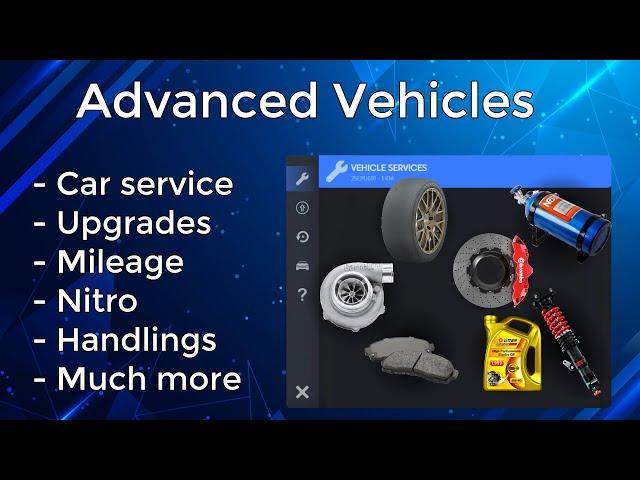 [Fivem] Advanced Vehicles System (Upgrades, car services, oil, nitro, mileage....) (ESX/QBCore)