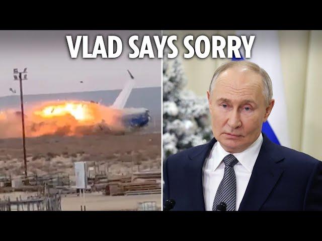 Putin says sorry after plane shot down by Russian missile kills 38 passengers