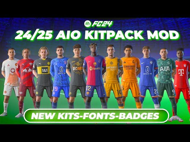 24/25 New Season Kits For FC 24 By Algorithm (+190 New Kits, Fonts & Badges) | *Free*