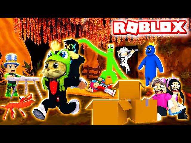 ПОБЕГ от ЗЛЫХ РАДУЖНЫХ МОНСТРОВ с ЮТУБЕРАМИ Rainbow Friends Roblox Радужные Друзья Кнобзи и Ютуберы