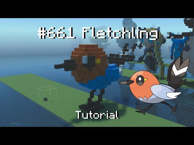 How to build a Pokémon Fletchling statue in Minecraft (Tutorial)