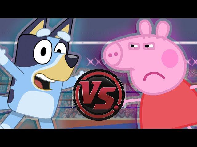 PEPPA PIG vs BLUEY! (Bluey vs Peppa Pig Song) | CARTOON RAP ATTACK