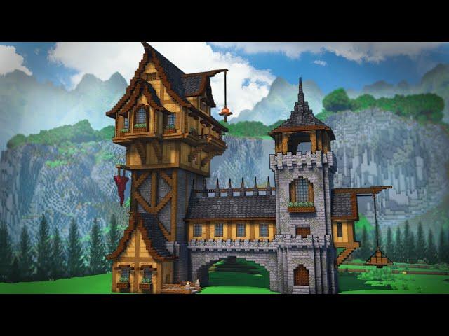 Minecraft: How To Build A Medieval Tower Base | Tutorial