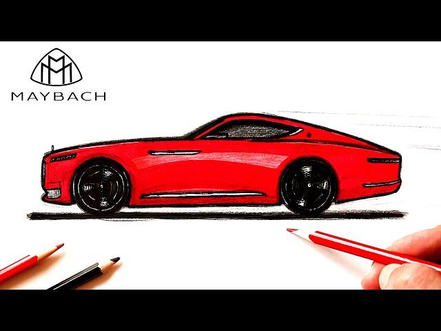 How to draw a Mercedes Maybach | Drawings for sketching