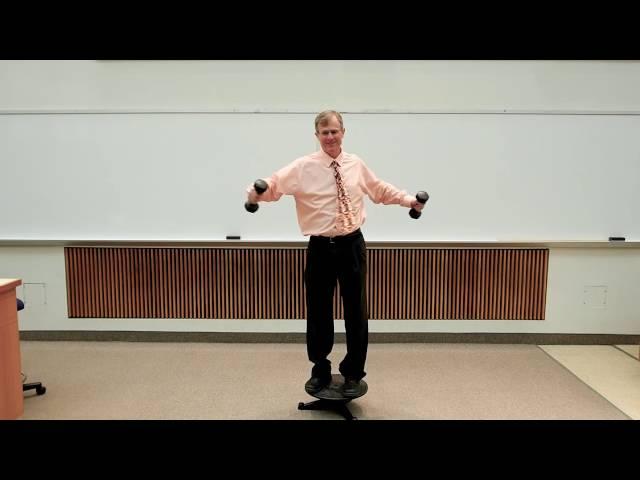 Angular Momentum Demo: Platform and Dumbbells