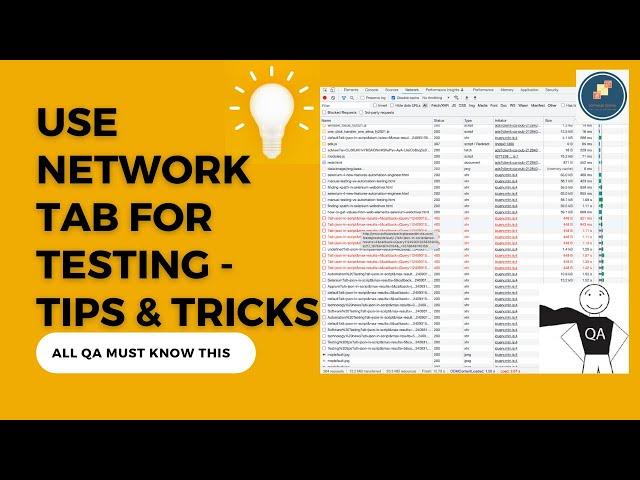 Use network logs from chrome devTools for testing - tips and tricks