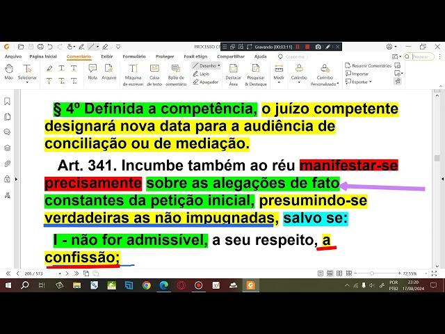 ALEGAÇÃO ESPECIFICADAS DOS FATOS. Processo Civil. Escrevente TJSP capital e interior 2024.