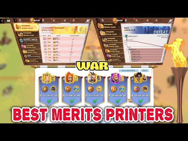 call of dragons - my best war marches & how I print merits